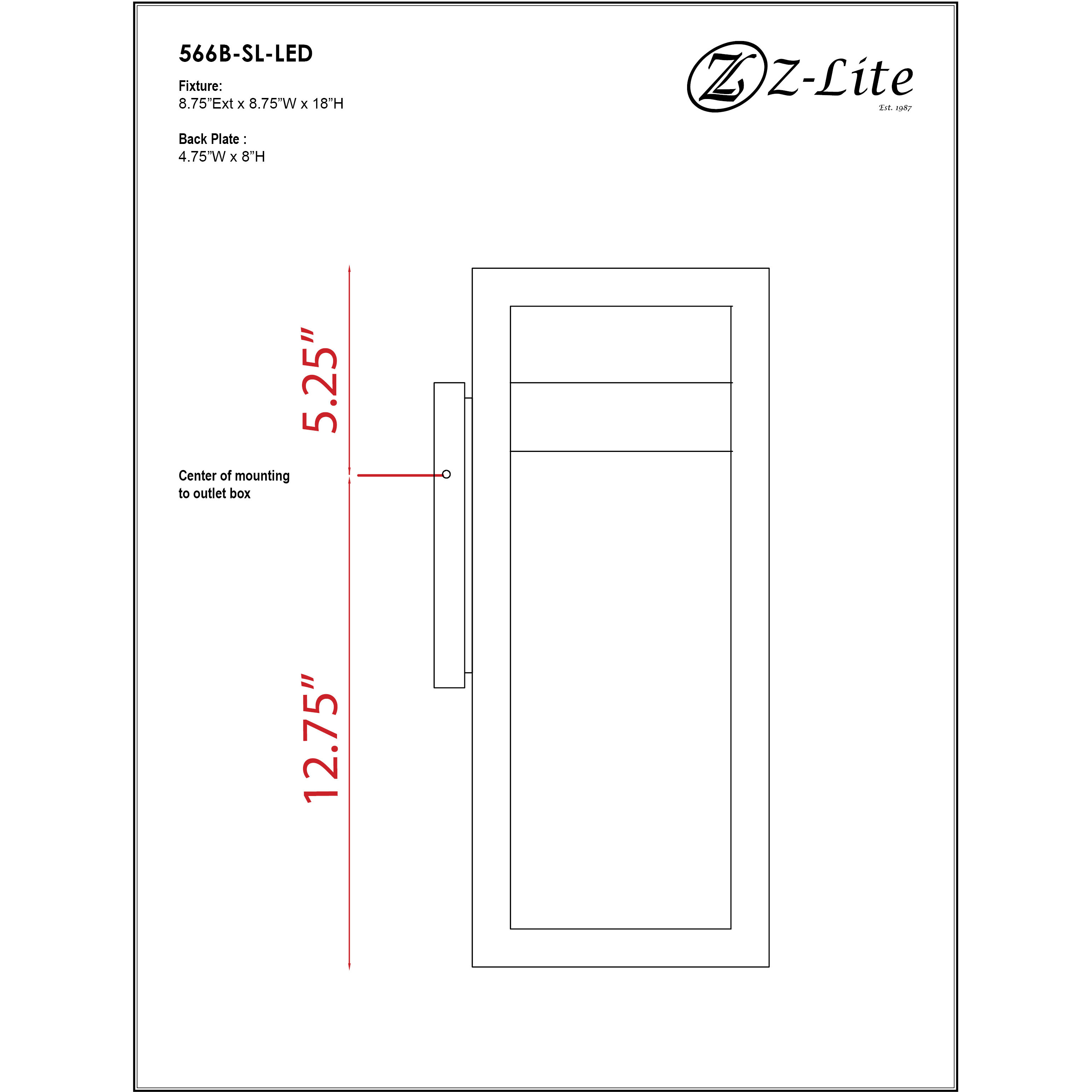 Luttrel LED 18 inch Silver Outdoor Wall Light