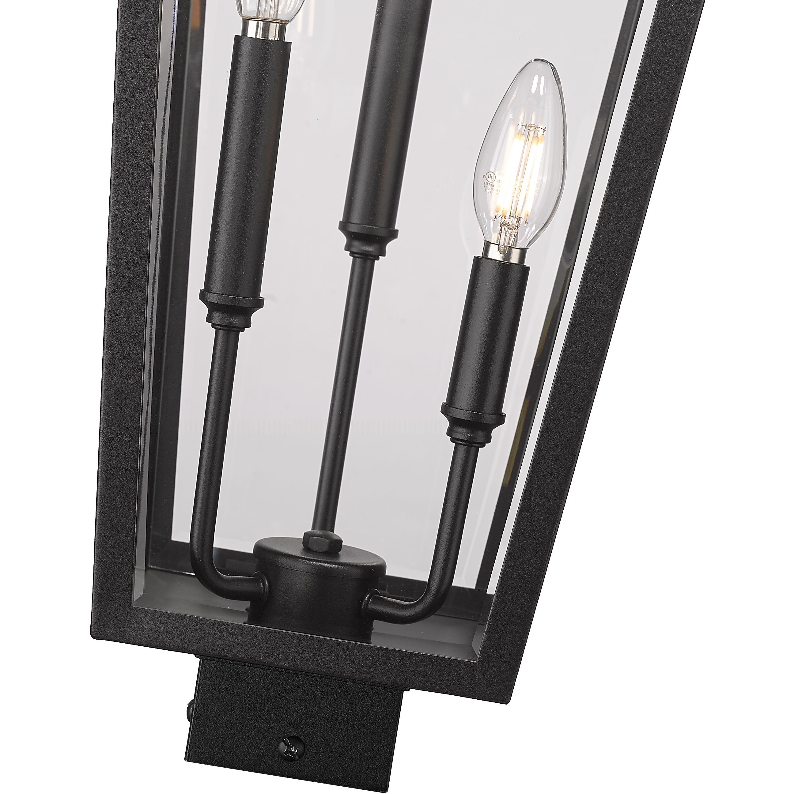 Gannon 3 Light 30 inch Black Outdoor Post Mounted Fixture in G9