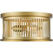 Camellia 2 Light 13.13 inch Brass Flush Mount Ceiling Light in Brass Steel