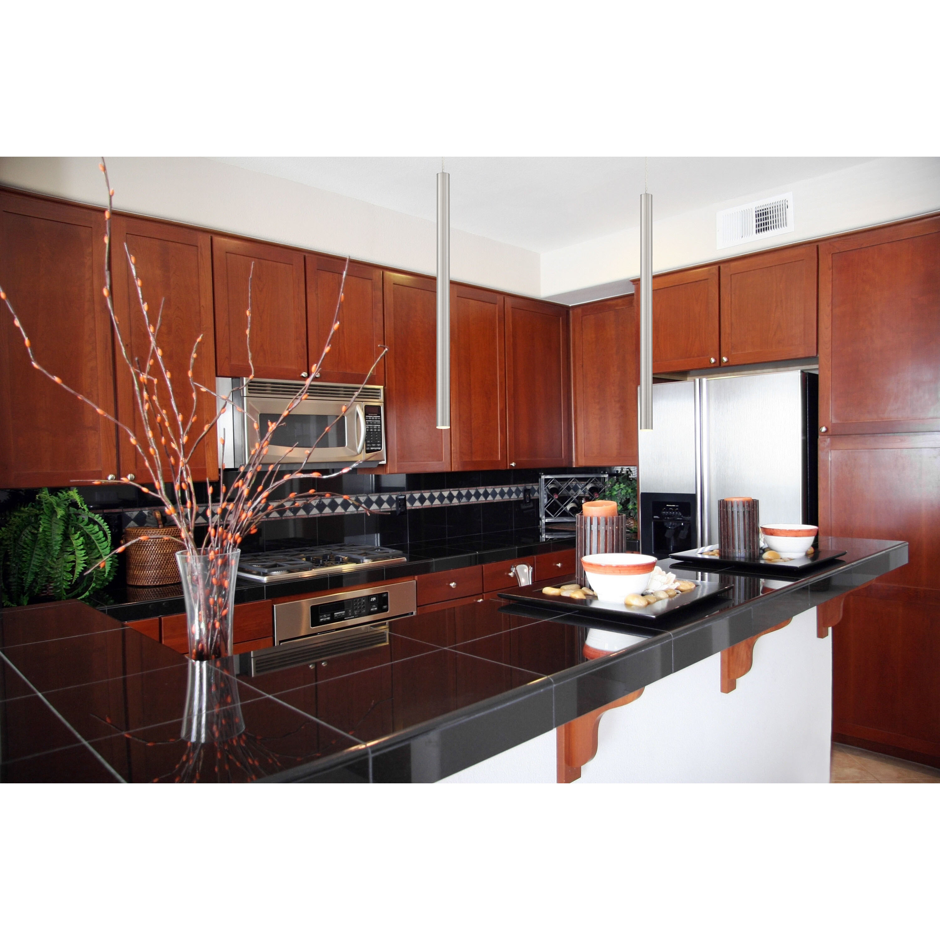 Forest LED 4.75 inch Brushed Nickel Pendant Ceiling Light in Brushed Nickel Steel, 1, 3