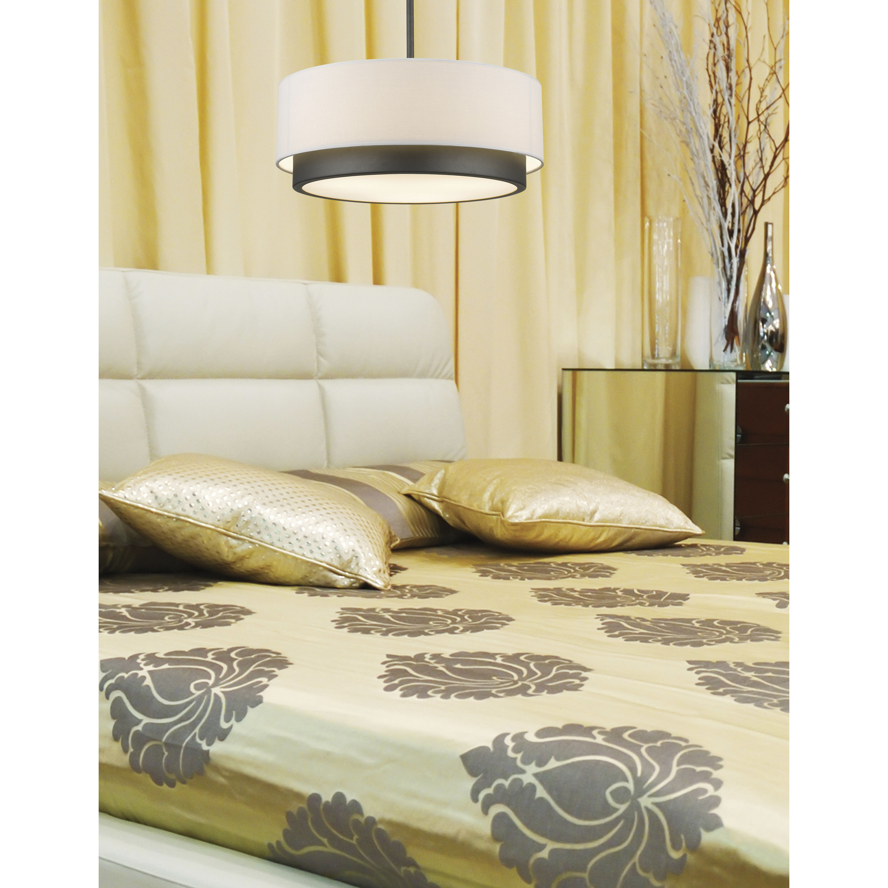 Jade 3 Light 16 inch Factory Bronze Pendant Ceiling Light