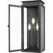 Nova 3 Light 20.5 inch Black Outdoor Wall Light in Clear Glass
