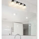 Vaughn 4 Light 31.5 inch Matte Black Vanity Wall Light