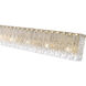 Glacier 5 Light 36.75 inch Modern Gold Vanity Wall Light