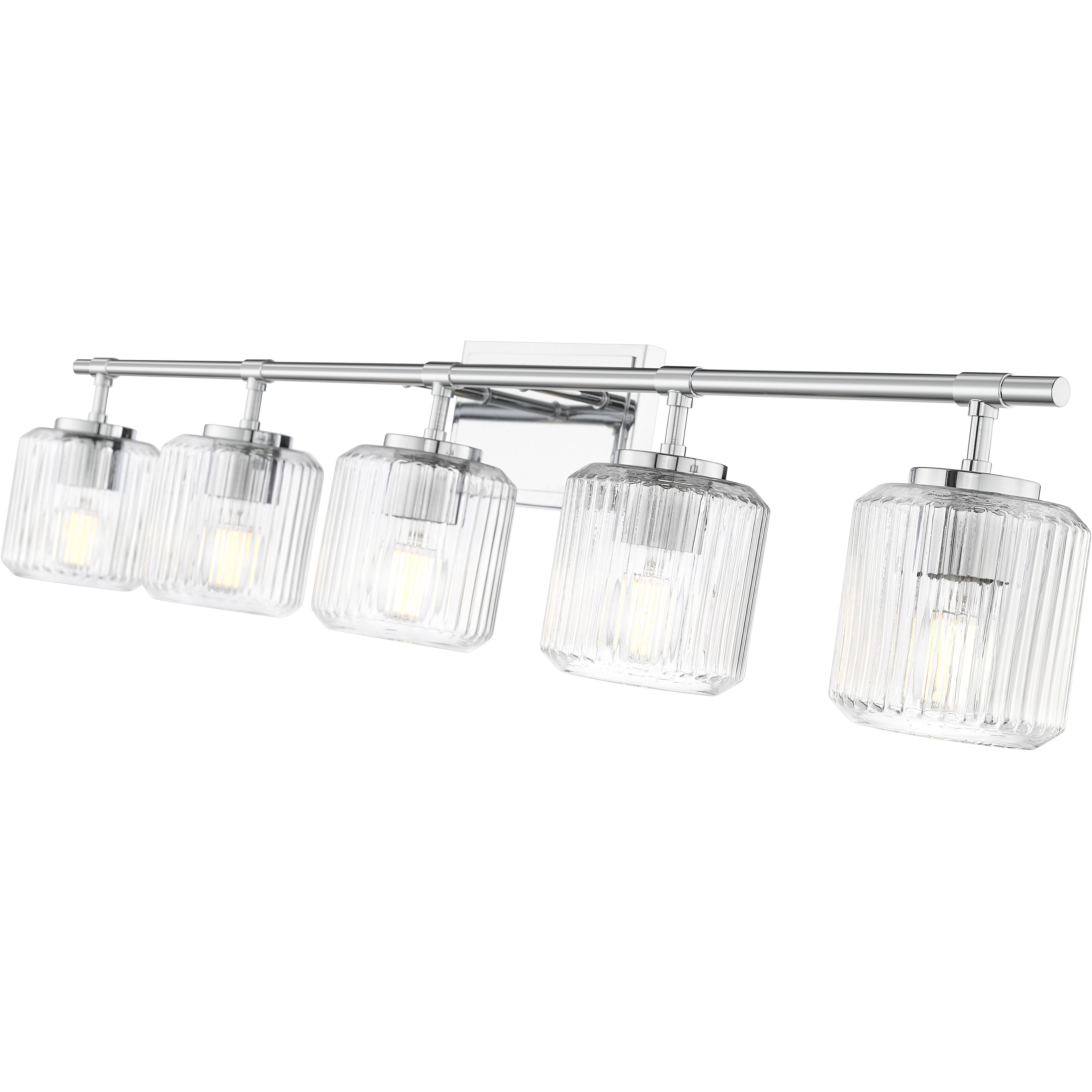 Landon 5 Light 42 inch Chrome Vanity Wall Light