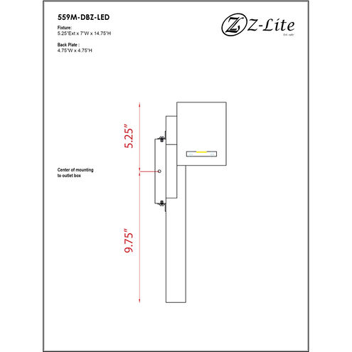 Amador Outdoor Wall Light in Deep Bronze
