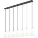 Farrell 7 Light 54 inch Matte Black Linear Chandelier Ceiling Light
