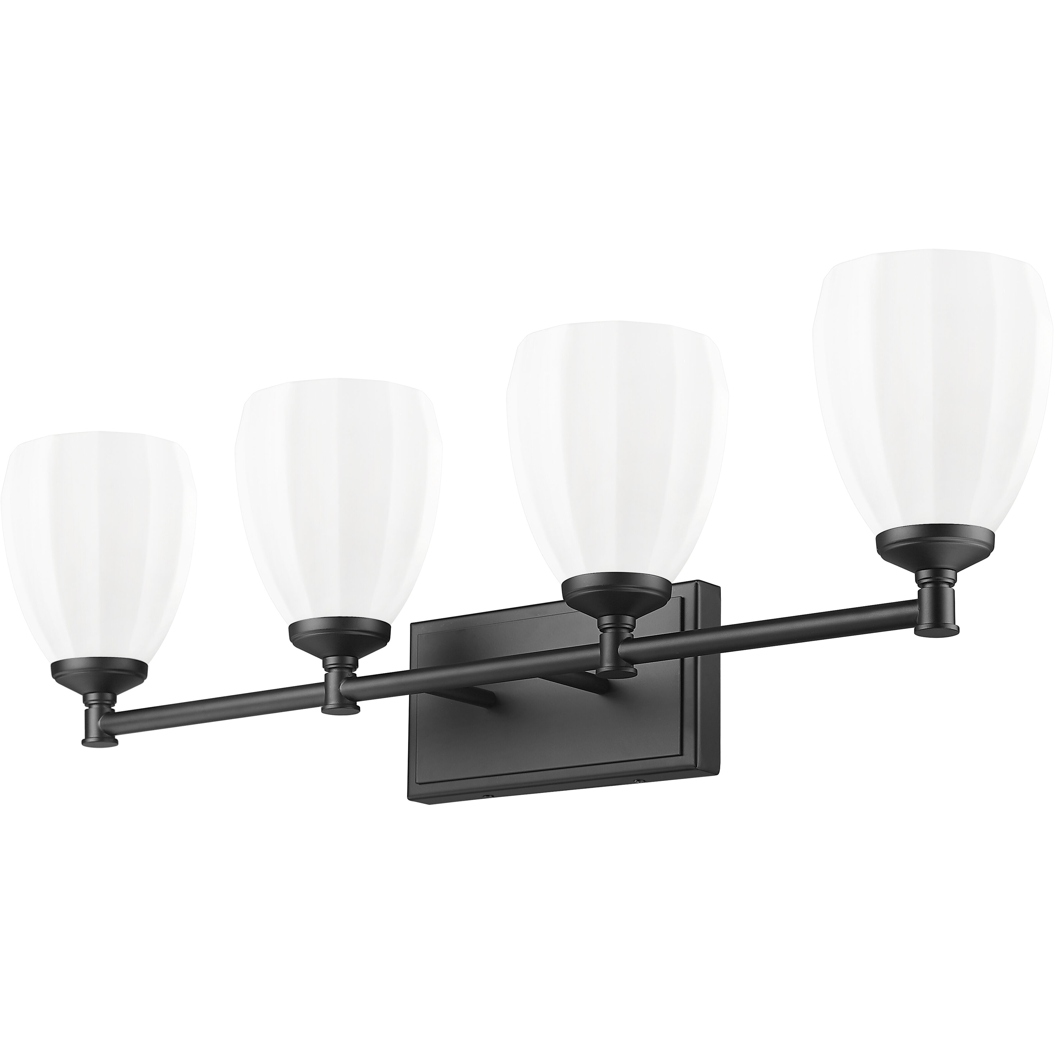 Oren 4 Light 31 inch Matte Black Bath Vanity Light Wall Light