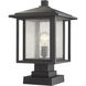 Aspen 1 Light 17.5 inch Black Outdoor Pier Mounted Fixture