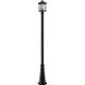 Portland 1 Light 109.75 inch Oil Rubbed Bronze Outdoor Post Mounted Fixture in Clear Seedy Glass, 11.69