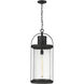 Roundhouse 1 Light 12 inch Black Outdoor Chain Mount Ceiling Fixture