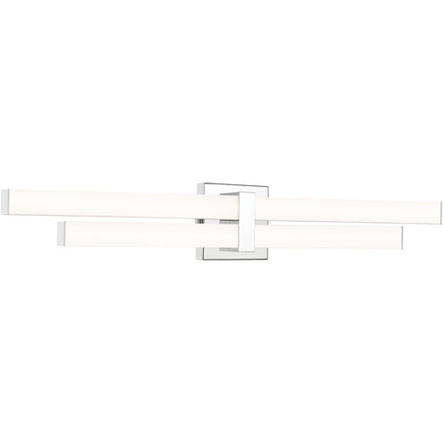 Zane LED 32 inch Chrome Vanity Wall Light