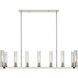 Beau 9 Light 56 inch Polished Nickel Linear Chandelier Ceiling Light