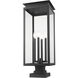 Nova 4 Light 29.25 inch Black Outdoor Pier Mounted Fixture