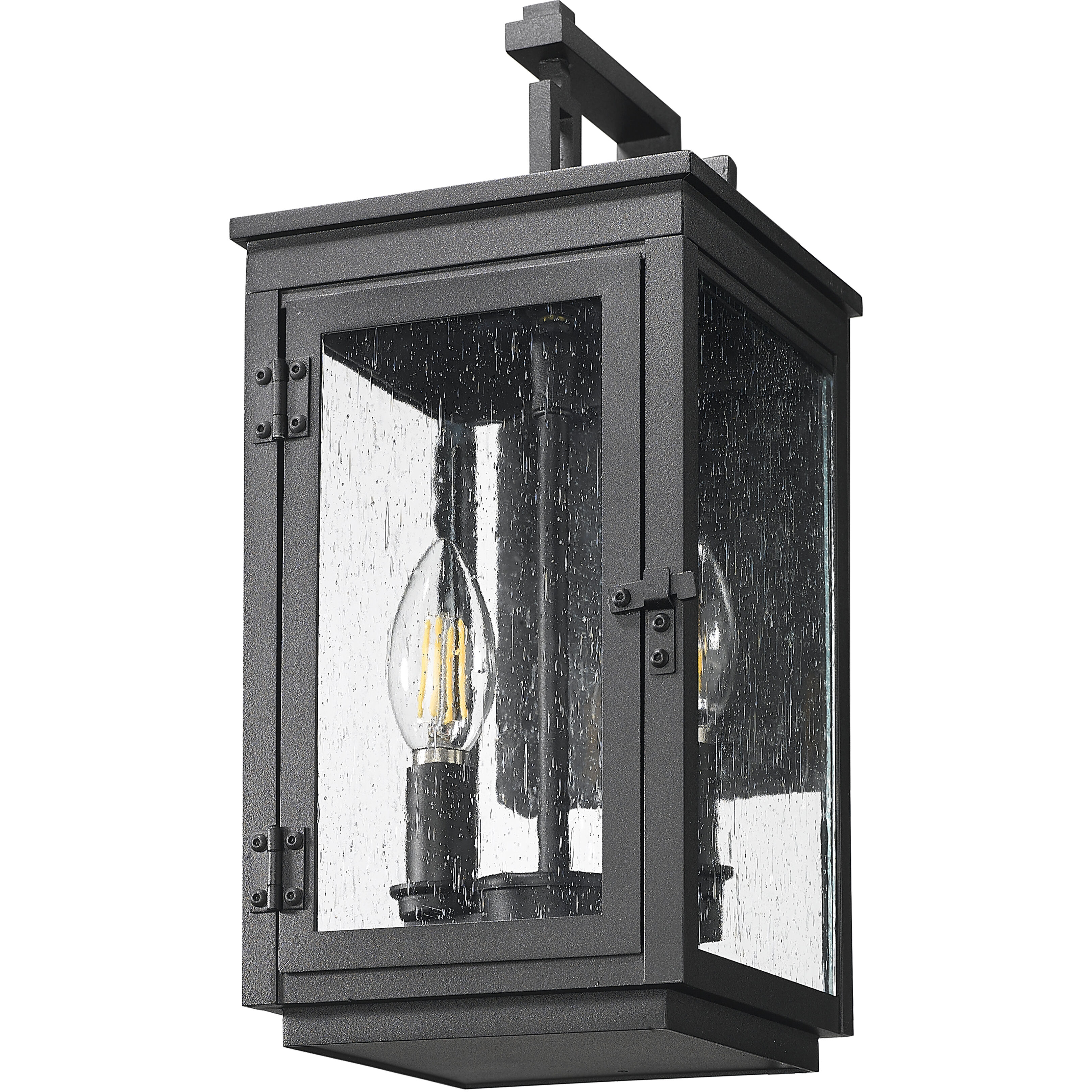 Hartwell 2 Light 13.75 inch Sand Black Outdoor Wall Light