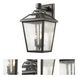 Bayland Outdoor Wall Light in Oil Rubbed Bronze, 11.64, back plate is 6 " w x 12 " H