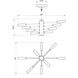Ascension 8 Light 16 inch Chrome Chandelier Ceiling Light