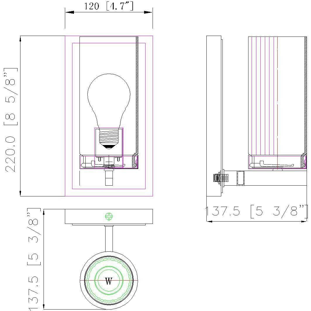 Danica Wall Sconce Wall Light in Chrome