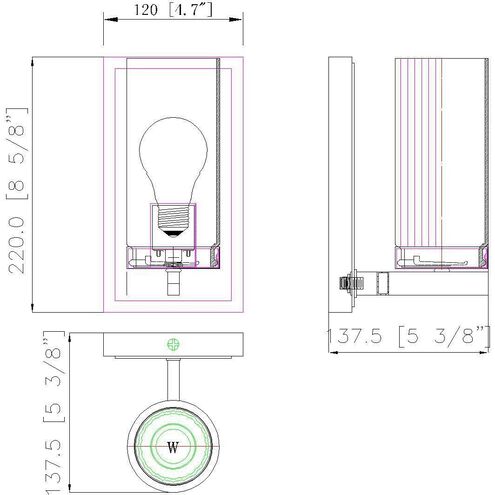Danica Wall Sconce Wall Light in Chrome
