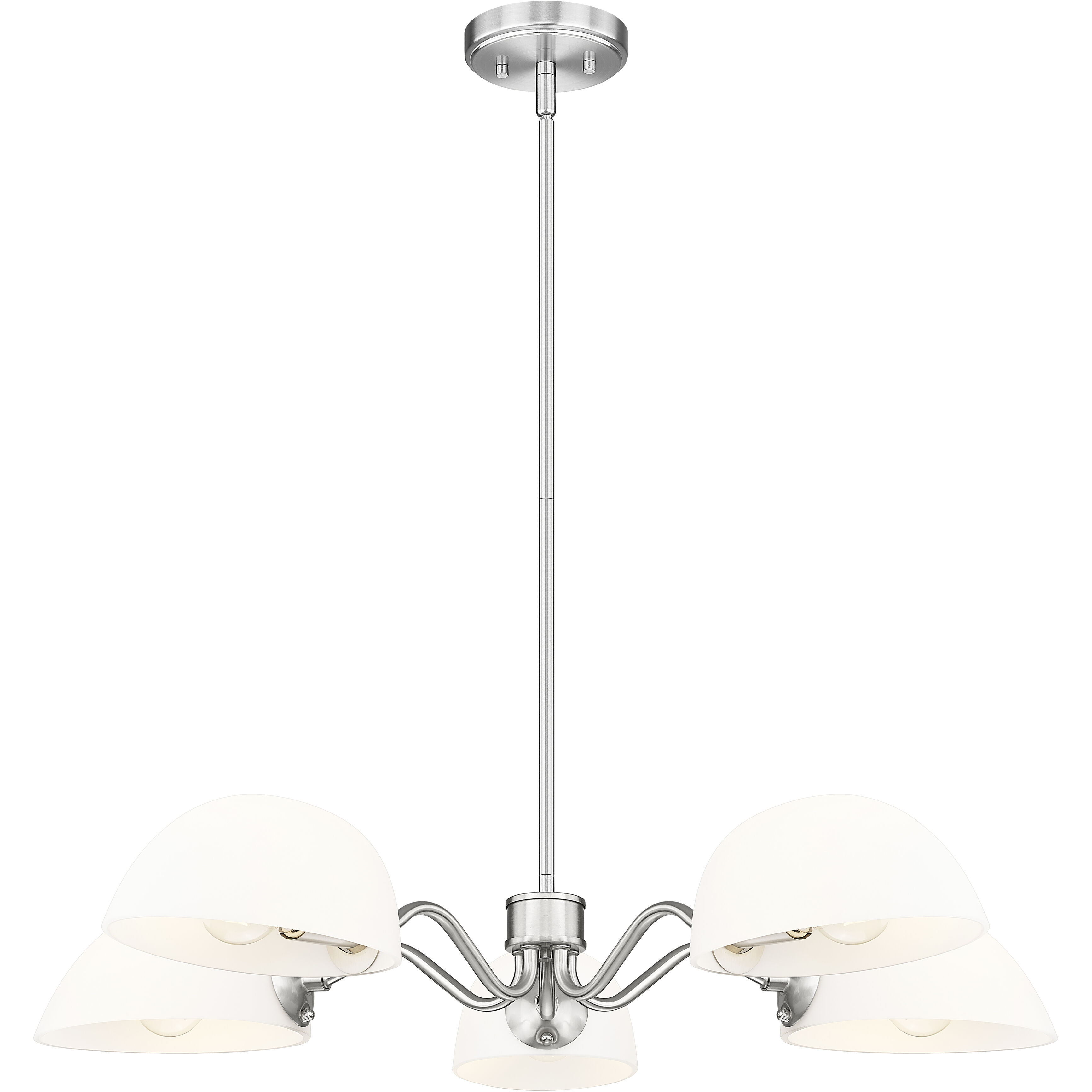 Breton 5 Light 33 inch Brushed Nickel Chandelier Ceiling Light