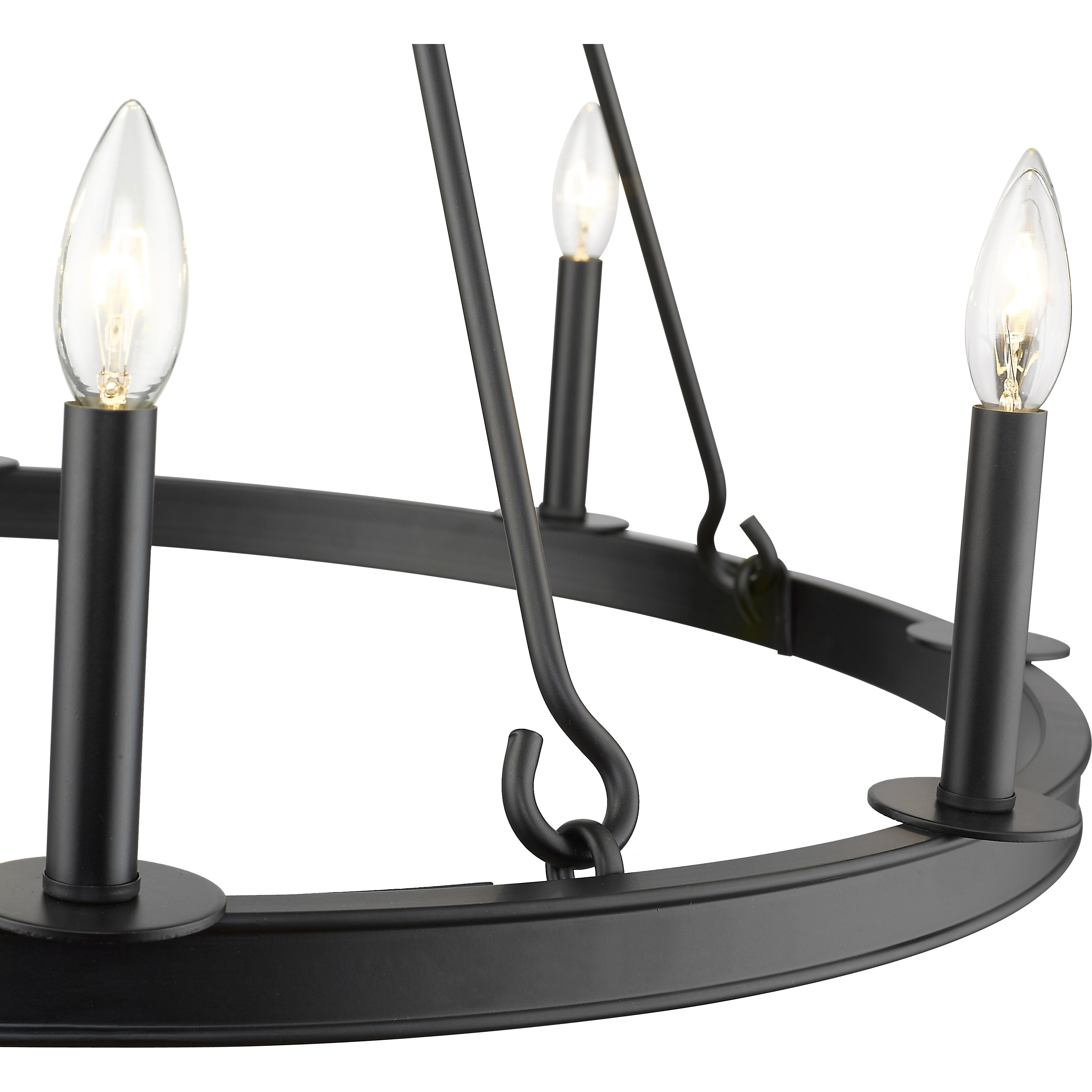 Barclay 8 Light 33 inch Matte Black Chandelier Ceiling Light