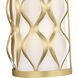 Harden 3 Light 8 inch Modern Gold Wall Sconce Wall Light