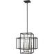 Titania 4 Light 18 inch Black and Brushed Nickel Chandelier Ceiling Light
