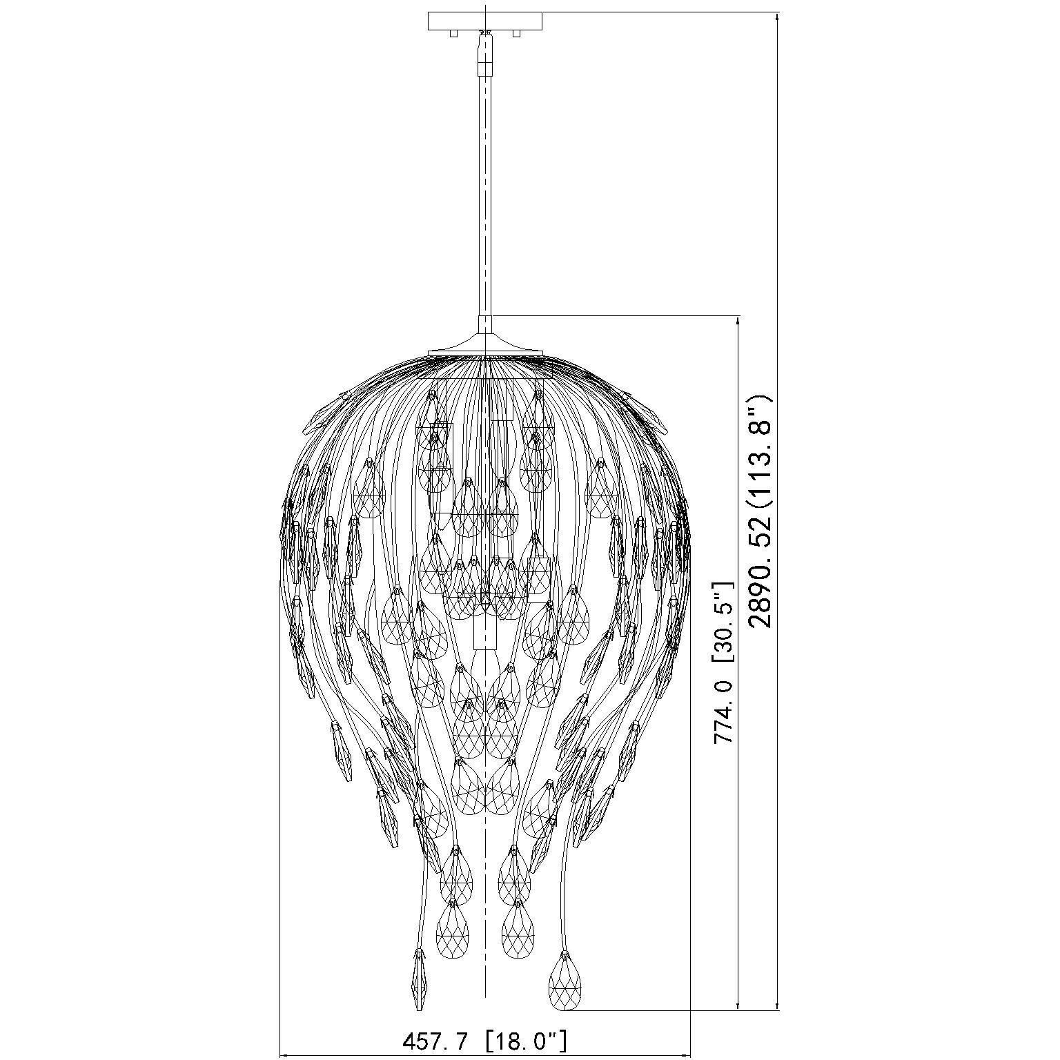 Gabriella 6 Light 18 inch Matte Black Pendant Ceiling Light