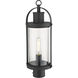 Roundhouse 1 Light 20.5 inch Black Outdoor Post Mount Fixture