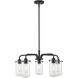 Delaney 5 Light 24 inch Matte Black Chandelier Ceiling Light