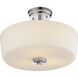 Lamina 3 Light 14.38 inch Chrome Semi Flush Mount Ceiling Light