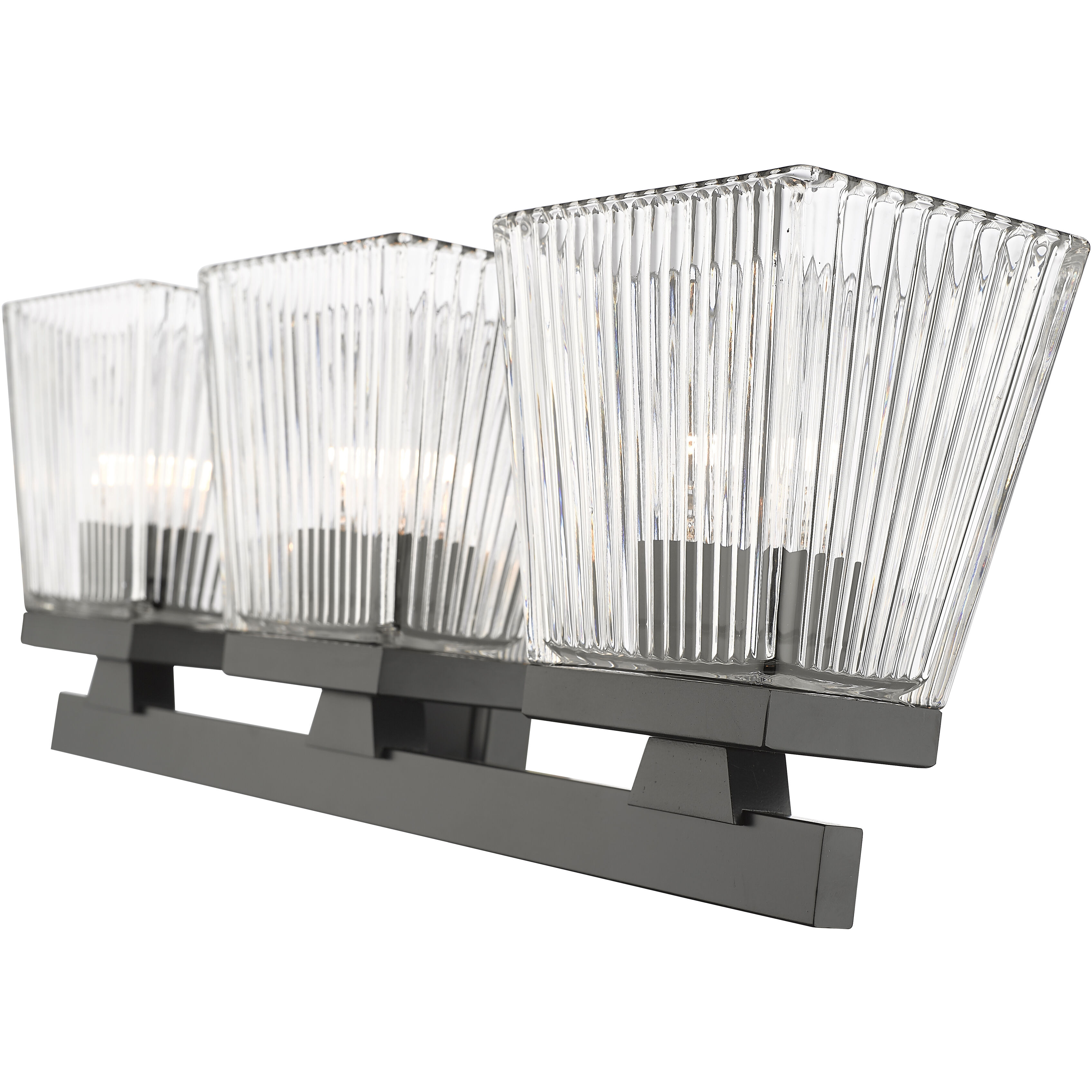 Astor 3 Light 23 inch Matte Black Vanity Wall Light