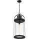 Roundhouse 1 Light 12 inch Black Outdoor Chain Mount Ceiling Fixture