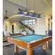 Cordon 4 Light 81.75 inch Bronze Plate Billiard Ceiling Light in Navy Blue Steel