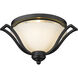 Lagoon 3 Light 18.5 inch Matte Black Flush Mount Ceiling Light