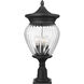 Davina 4 Light 27.25 inch Black Outdoor Pier Mounted Fixture in G9