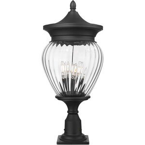 Davina 4 Light 27.25 inch Black Outdoor Pier Mounted Fixture in G9