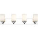 Soledad 4 Light 31.5 inch Chrome Vanity Wall Light