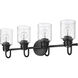 Kinsley 4 Light 28 inch Matte Black Bath Vanity Wall Light