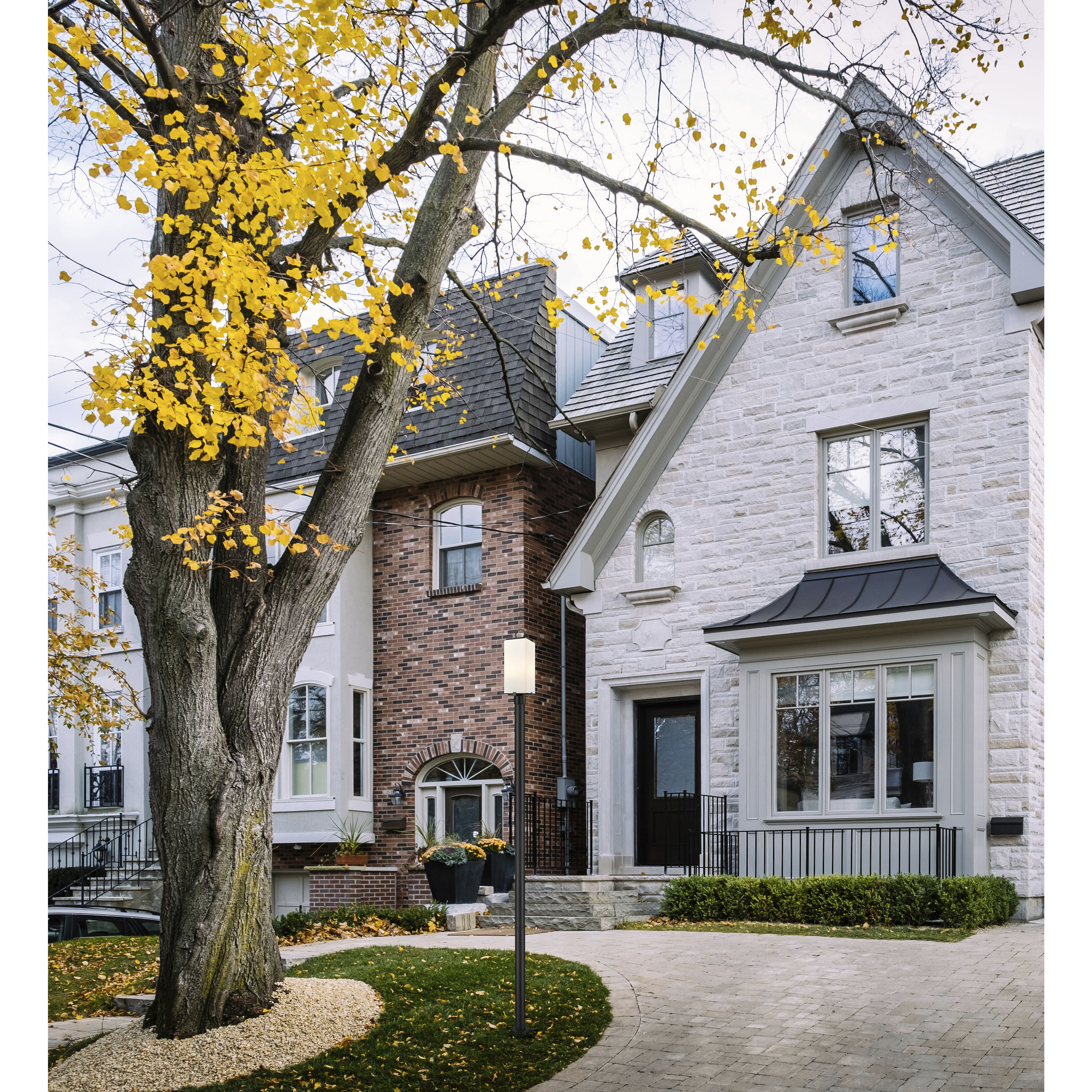 Sana 2 Light 94 inch Black Outdoor Post Mounted Fixture