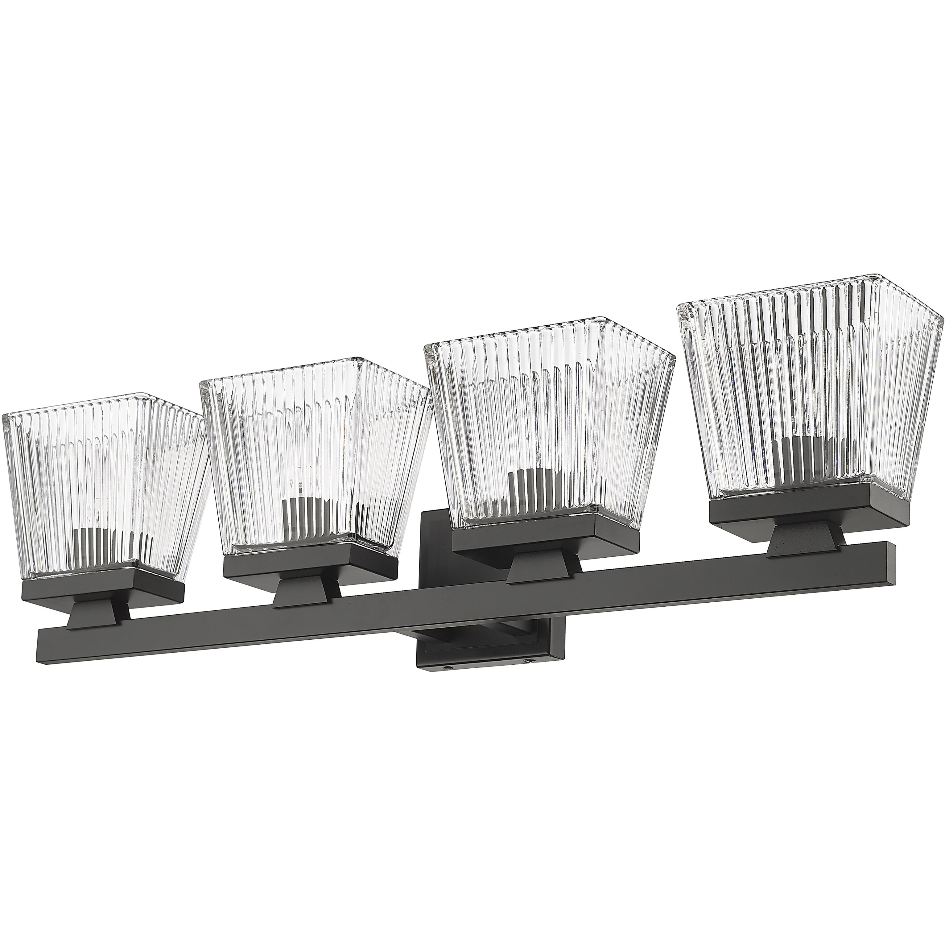 Astor 4 Light 29 inch Matte Black Vanity Wall Light