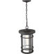 Jordan 1 Light 10 inch Oil Rubbed Bronze Outdoor Chain Mount Ceiling Fixture