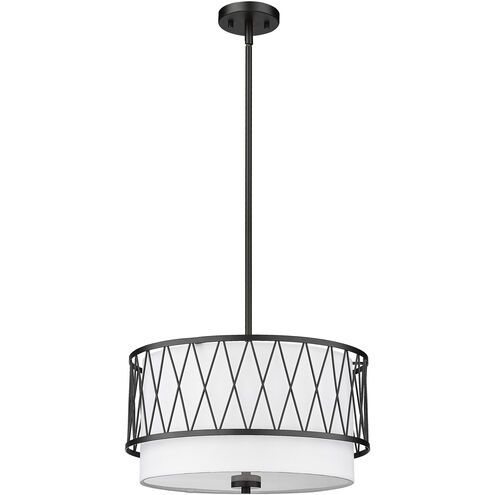 Dalton 3 Light 17 inch Matte Black Pendant Ceiling Light