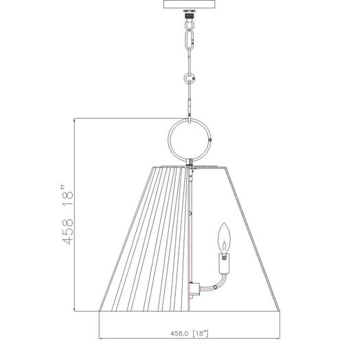 Alaric 3 Light 18 inch Modern Gold Pendant Ceiling Light