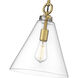 Harper 1 Light 11.5 inch Rubbed Brass Pendant Ceiling Light
