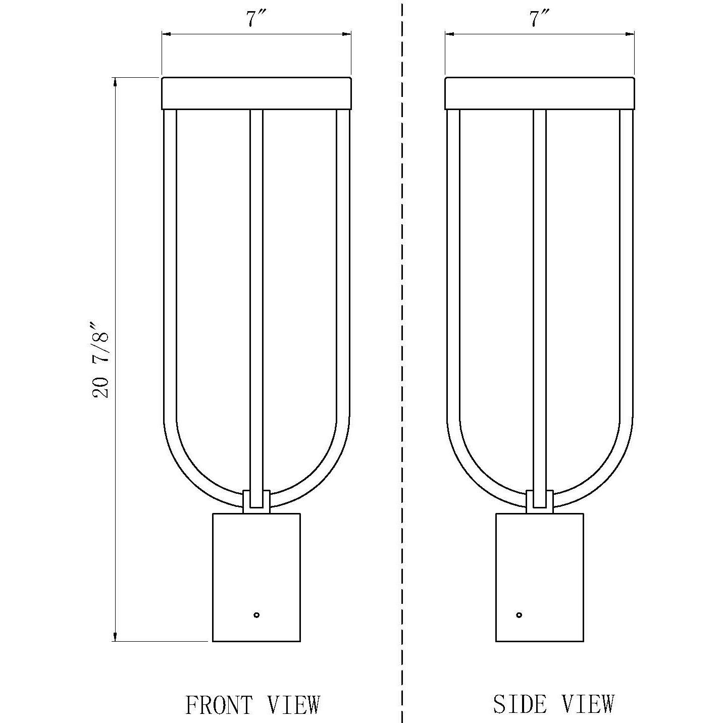 Leland LED 21 inch Sand Black Outdoor Post Mount Fixture