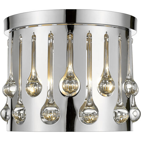 Oberon 3 Light 13 inch Chrome Flush Mount Ceiling Light