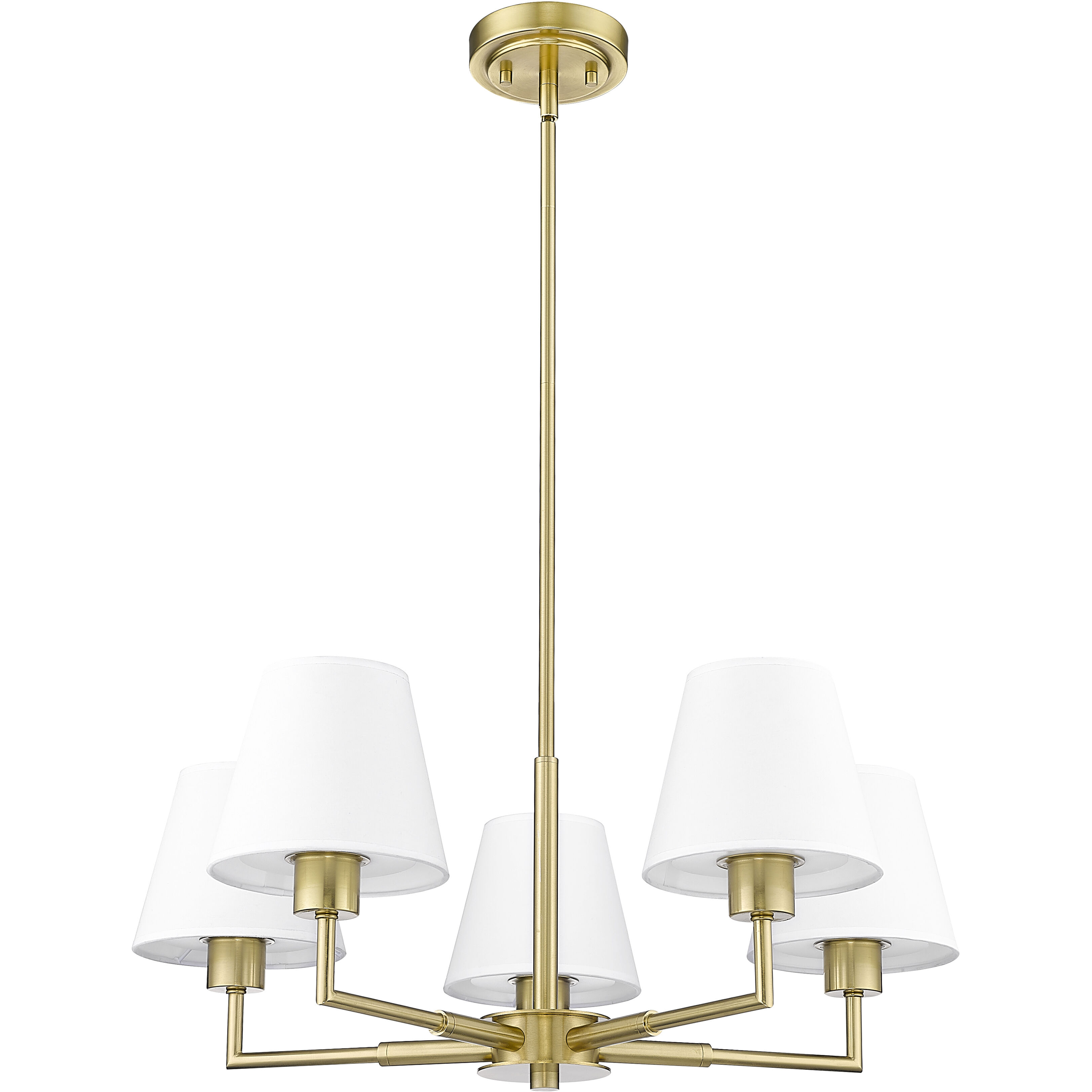 Leila 5 Light 26 inch Luxe Gold Chandelier Ceiling Light