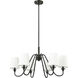 Gianna 6 Light 32 inch Matte Black Chandelier Ceiling Light