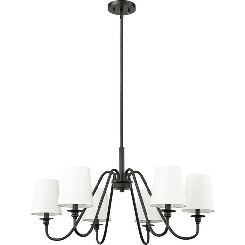 Gianna 6 Light 32 inch Matte Black Chandelier Ceiling Light